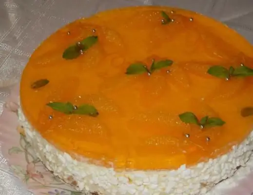 Pastel de requesón y naranja sin hornear