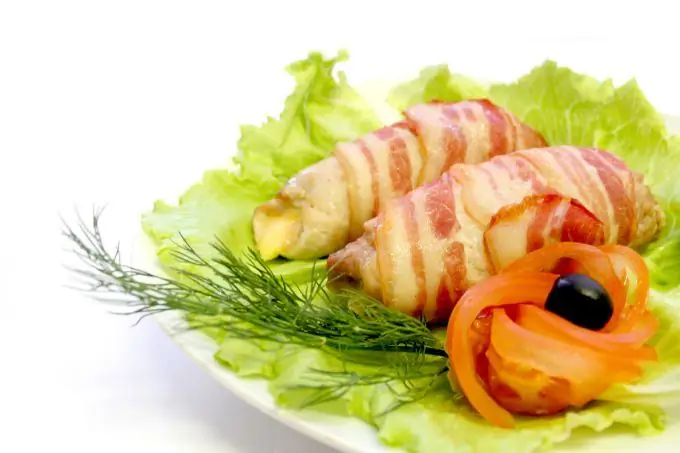 Médaillons de légumes enrobés de bacon