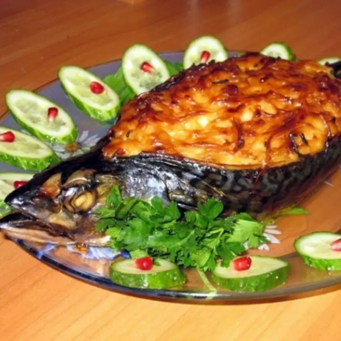 Greek style baked mackerel