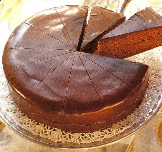 Chocolate cake baked without flour